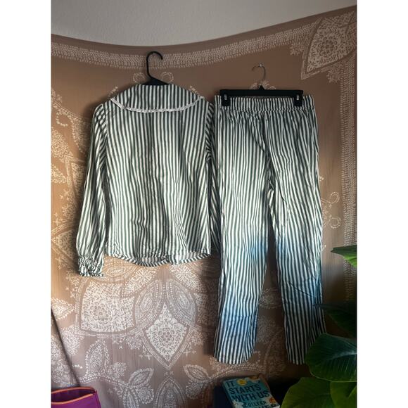 Hill House Cypress Pajama Set Green Stripe - Picture 8 of 8